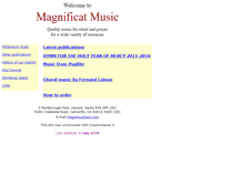 Tablet Screenshot of magnificatmusic.com